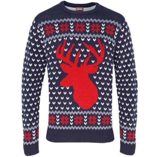 Stag Nordic Adults Christmas Jumper  Thumbnail