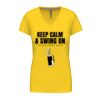 Ladies' short-sleeved V-neck T-shirt Thumbnail